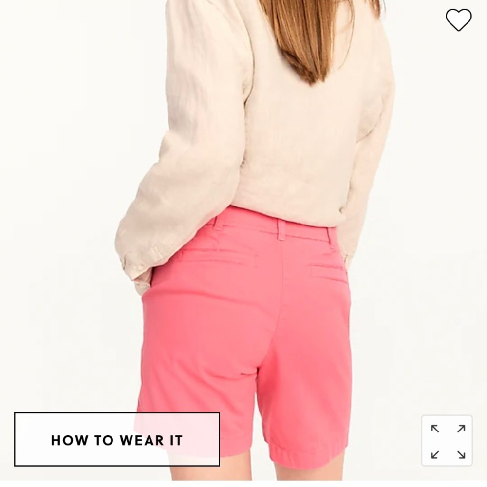J. Crew Frankie Short Dark Flamingo size 6